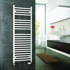 Reina Diva Steel Straight White Heated Towel Rail 1800mm x 500mm Electric Only - Thermostatic