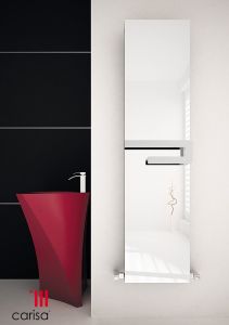 Carisa Elvino Bath Mirror Aluminium Custom Painted Vertical Designer Radiator 1800mm x 370mm