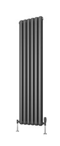 Reina Coneva Steel Anthracite Vertical Designer Raditaor 1800mm x 370mm