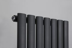 Reina Neva Steel Anthracite Vertical Designer Radiator 1800mm x 413mm Single Panel