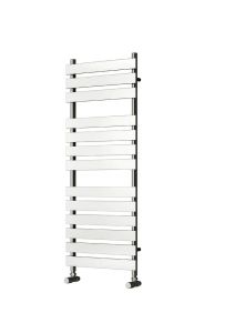 Reina Trento Steel Chrome Designer Heated Towel Rail 1300mm x 500mm Electric Only - Thermostatic