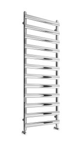 Reina Deno Polished Stainless Steel Designer Heated Towel Rail 1488mm x 500mm Electric Only - Thermostatic