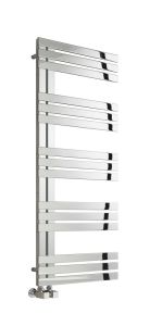 Reina Lovere Polished Stainless Steel Designer Heated Towel Rail 690mm x 500mm Electric Only - Thermostatic