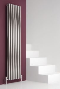 Reina Nerox Stainless Steel Polished Vertical Designer Radiator 1800mm x 295mm Double Panel