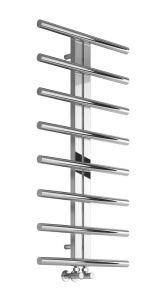 Reina Pizzo Polished Stainless Steel Designer Heated Towel Rail 1000mm x 600mm Central Heating