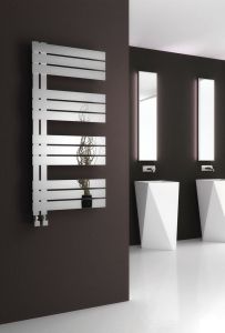 Reina Ricadi Polished Stainless Steel Designer Heated Towel Rail 1440mm x 500mm Electric Only - Standard