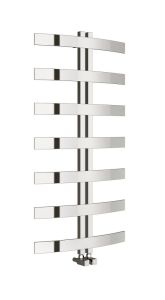 Reina Riesi Polished Stainless Steel Designer Heated Towel Rail 1200mm x 600mm Central Heating