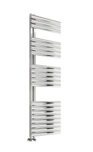 Reina Scalo Brushed Stainless Steel Designer Heated Towel Rail 826mm x 500mm Electric Only - Standard