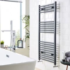 Kartell STR516A Wall Mounted 22mm Straight Towel Rail 500mm x 1600mm, Mild Steel - Anthracite