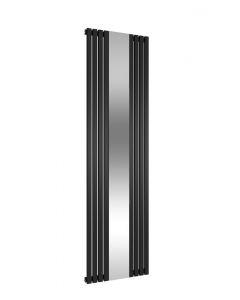 Reina Reflect Steel Black Vertical Designer Radiator 1800mm x 445mm