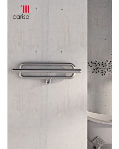 Carisa Swing Stainless Steel Designer Heated Towel Rail 1000mm x 250mm